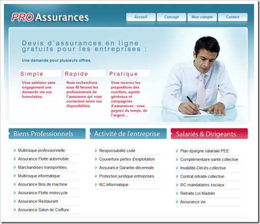 découvrez notre service d'assurance professionnelle en ligne, conçu pour répondre aux besoins des entrepreneurs et des freelances. profitez d'une souscription rapide, d'une couverture adaptée et d'un accompagnement personnalisé pour sécuriser votre activité. obtenez un devis instantané et protégez votre avenir professionnel avec aisance.